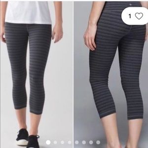 Lululemon cropped striped leggings